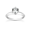 Solitaire diamant taille émeraude en or 14 carats