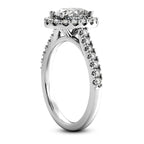 Solitaire diamant taille émeraude en or 14 carats