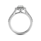 Solitaire diamant taille émeraude en or 14 carats