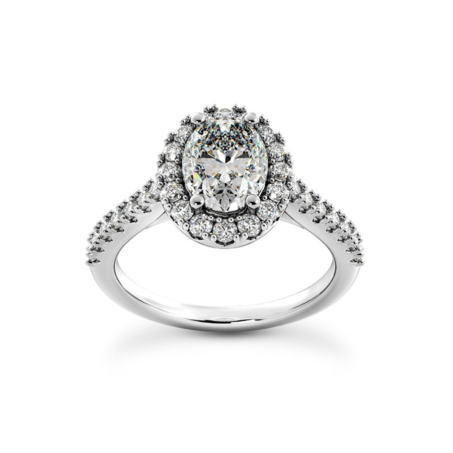 Solitaire diamant taille émeraude en or 14 carats