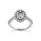 Solitaire diamant taille émeraude en or 14 carats