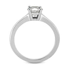 Solitaire diamant taille émeraude en or 14 carats