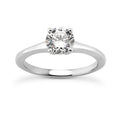 Solitaire diamant taille émeraude en or 14 carats