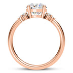 Solitaire diamant taille émeraude en or 14 carats