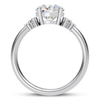 Solitaire diamant taille émeraude en or 14 carats