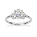 Solitaire diamant taille émeraude en or 14 carats