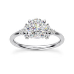 Solitaire diamant taille émeraude en or 14 carats