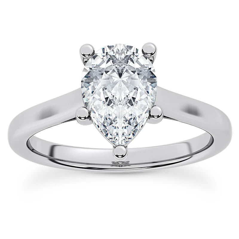 14 Karat Gold Pear Shape Solitaire