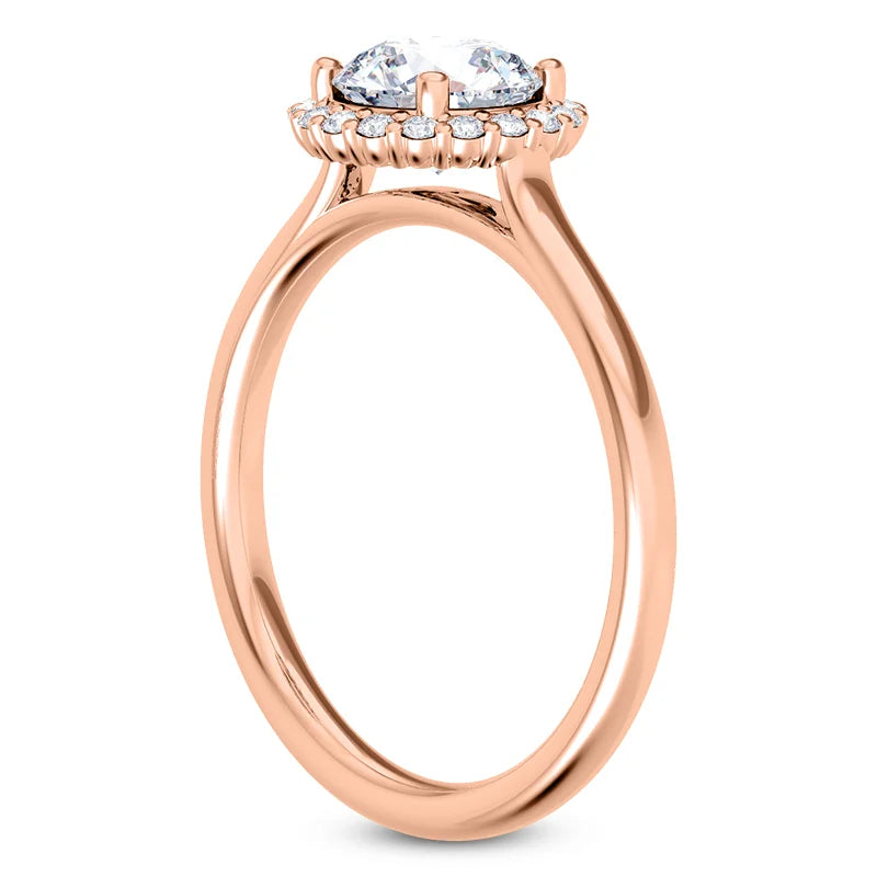 Solitaire diamant taille émeraude en or 14 carats
