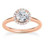 Solitaire diamant taille émeraude en or 14 carats