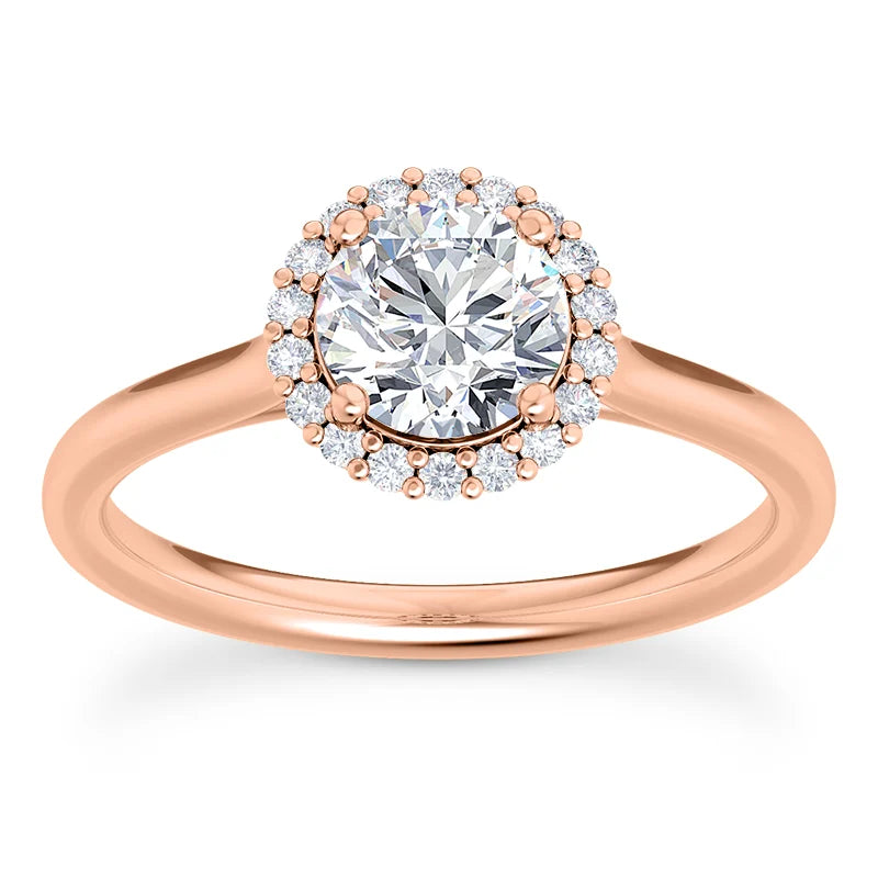 Solitaire diamant taille émeraude en or 14 carats