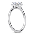 Solitaire diamant taille émeraude en or 14 carats