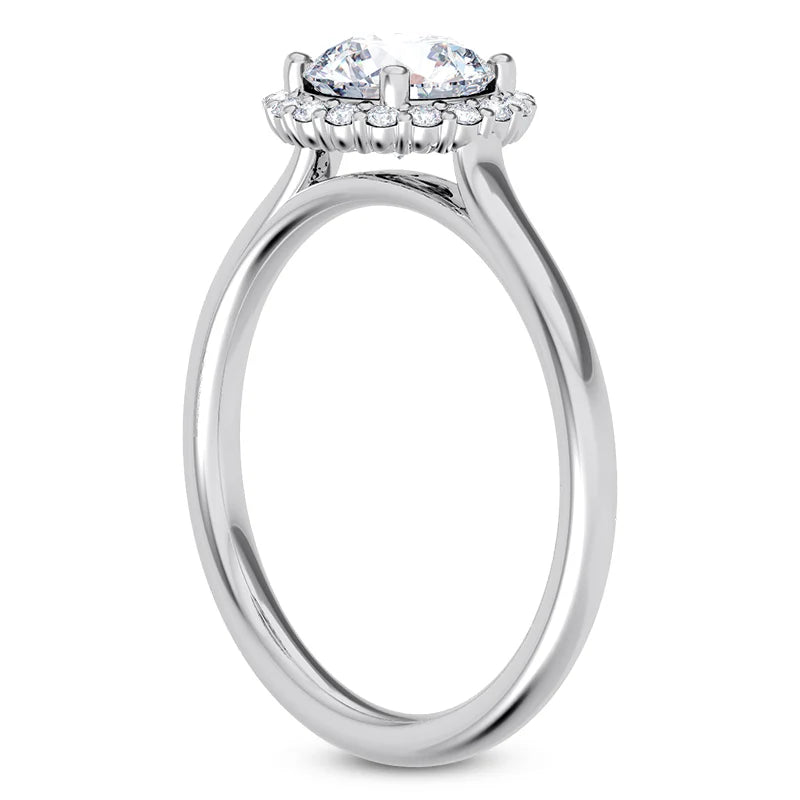Solitaire diamant taille émeraude en or 14 carats