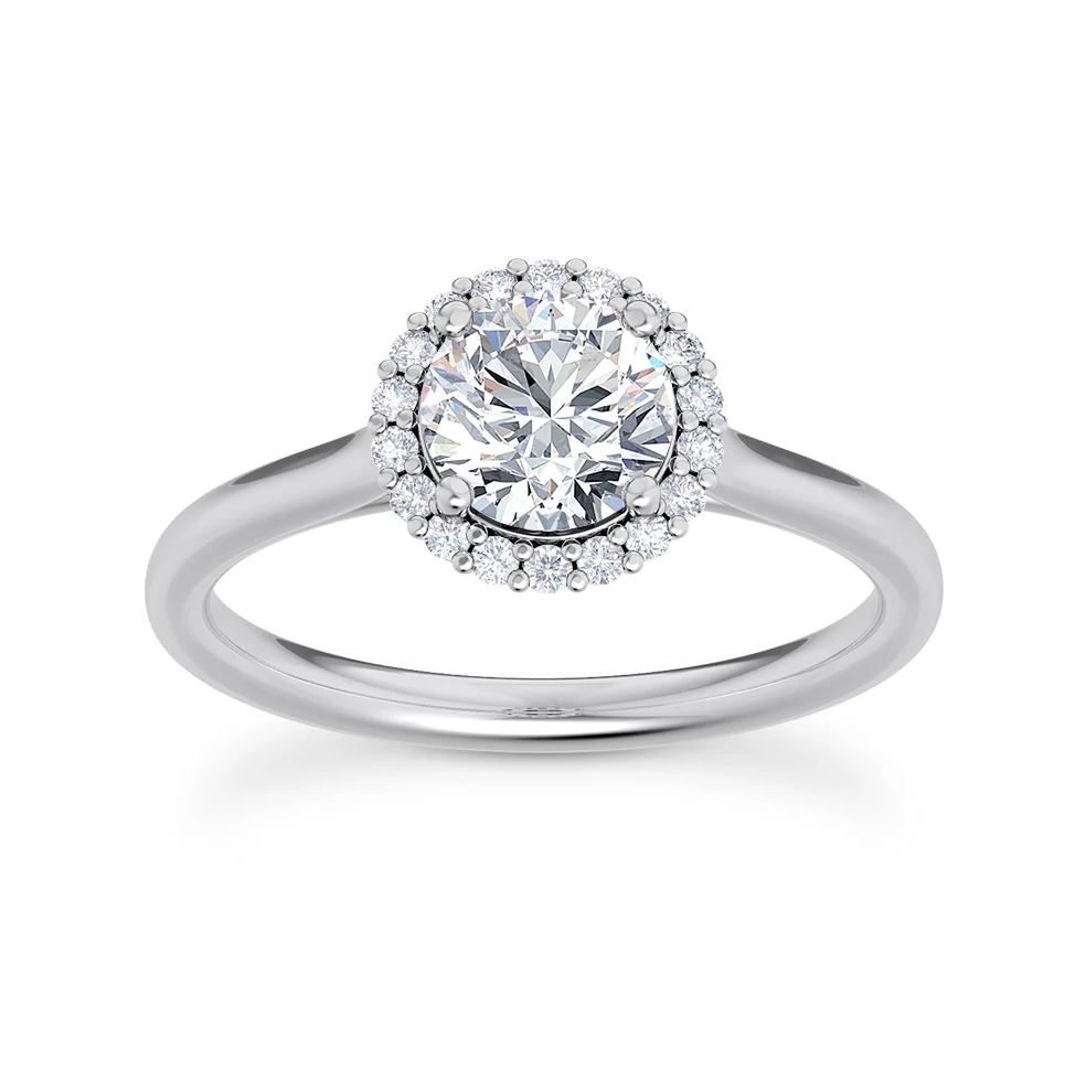 Solitaire diamant taille émeraude en or 14 carats