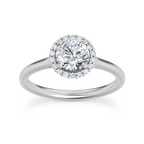 Solitaire diamant taille émeraude en or 14 carats