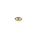 14 Karat Yellow Gold Dew Drop Evil Eye Earrings