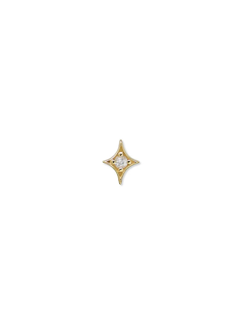 14 Karat Gothic Diamond Stud