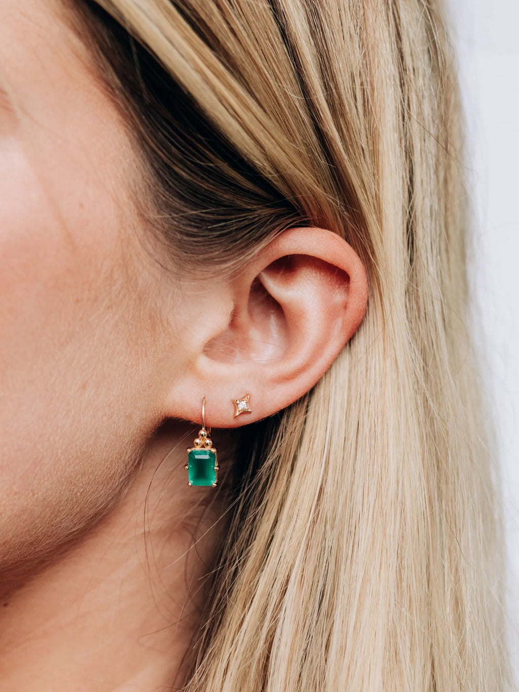 14 Karat Gothic Diamond Stud