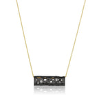 Burnish Set Holly Pendant 18KT & Silver .35