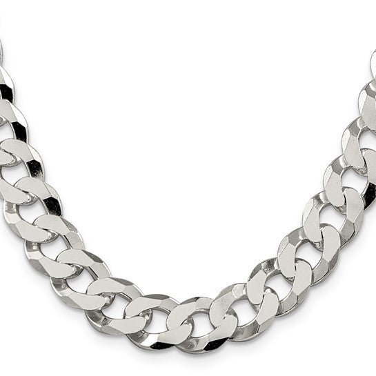 Silver Open Curb Link