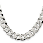 Silver Open Curb Link