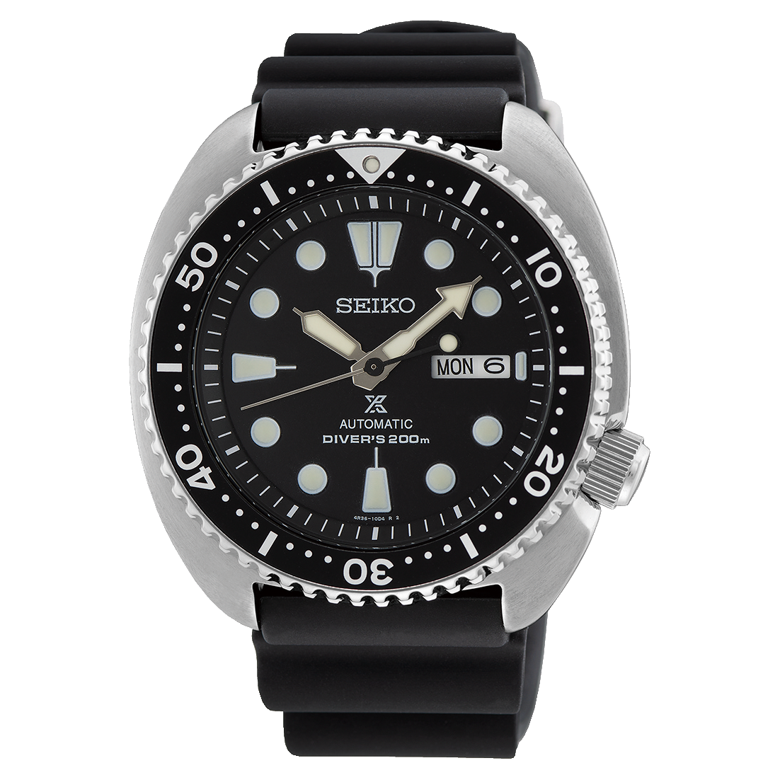 Prospex "Turtle" Black Dial, Black Bezel, Silicone Strap