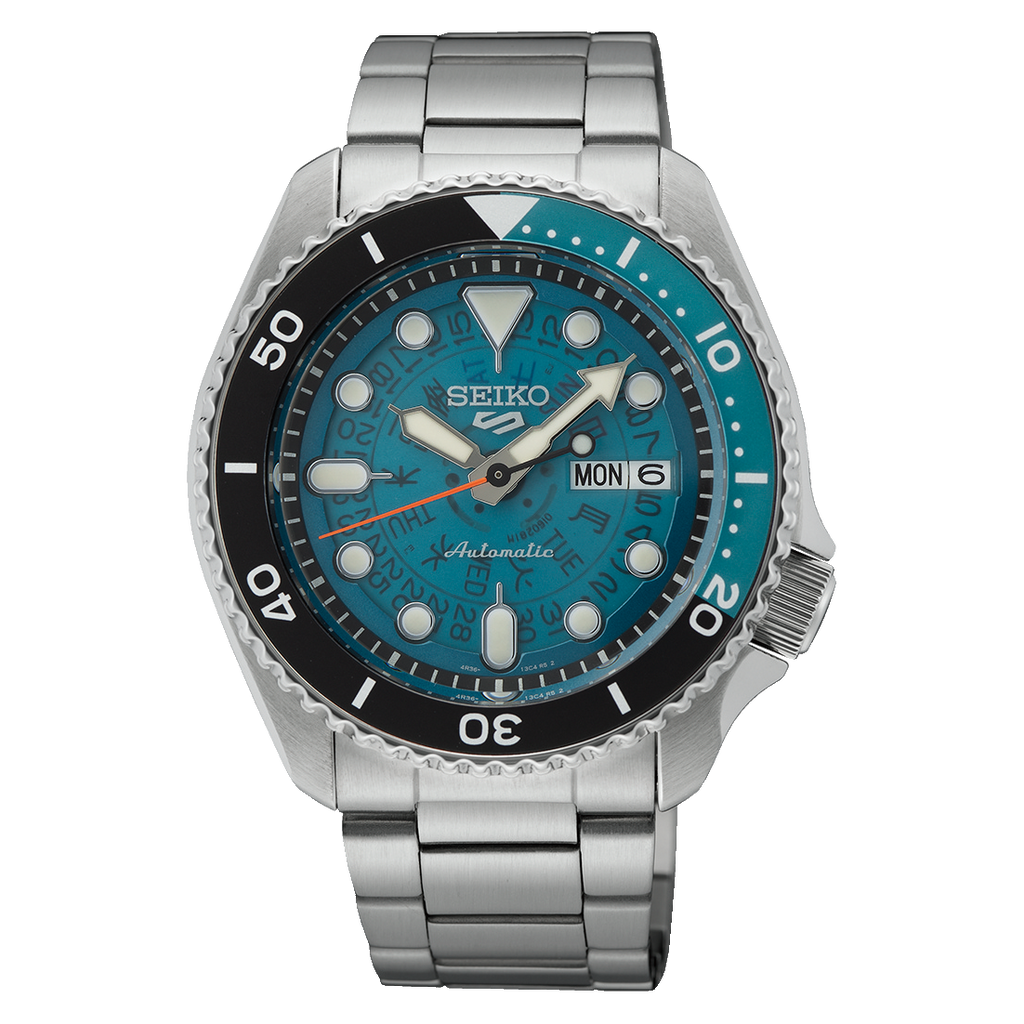 Seiko 5 Opaque Green Dial, SS Bracelet