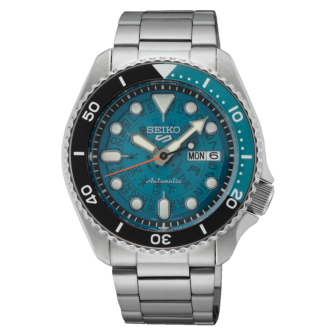 Seiko 5 Opaque Green Dial, SS Bracelet