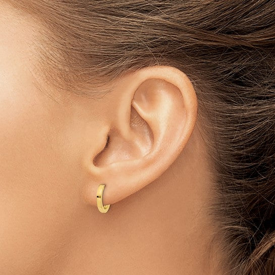 14 Karat Yellow Gold Tiny Huggies