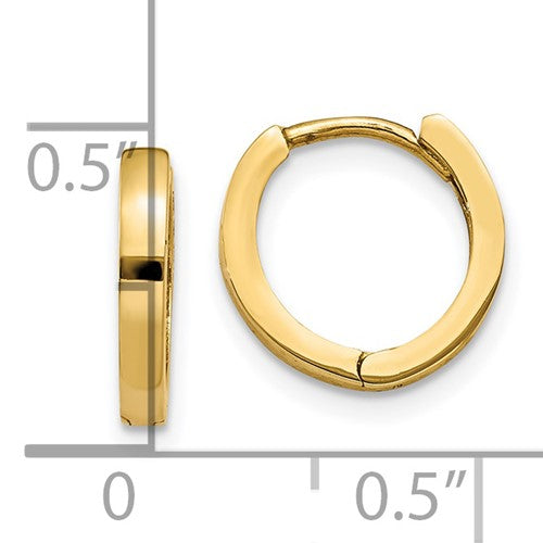 14 Karat Yellow Gold Tiny Huggies