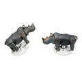Silver Charging Rhino Cufflinks
