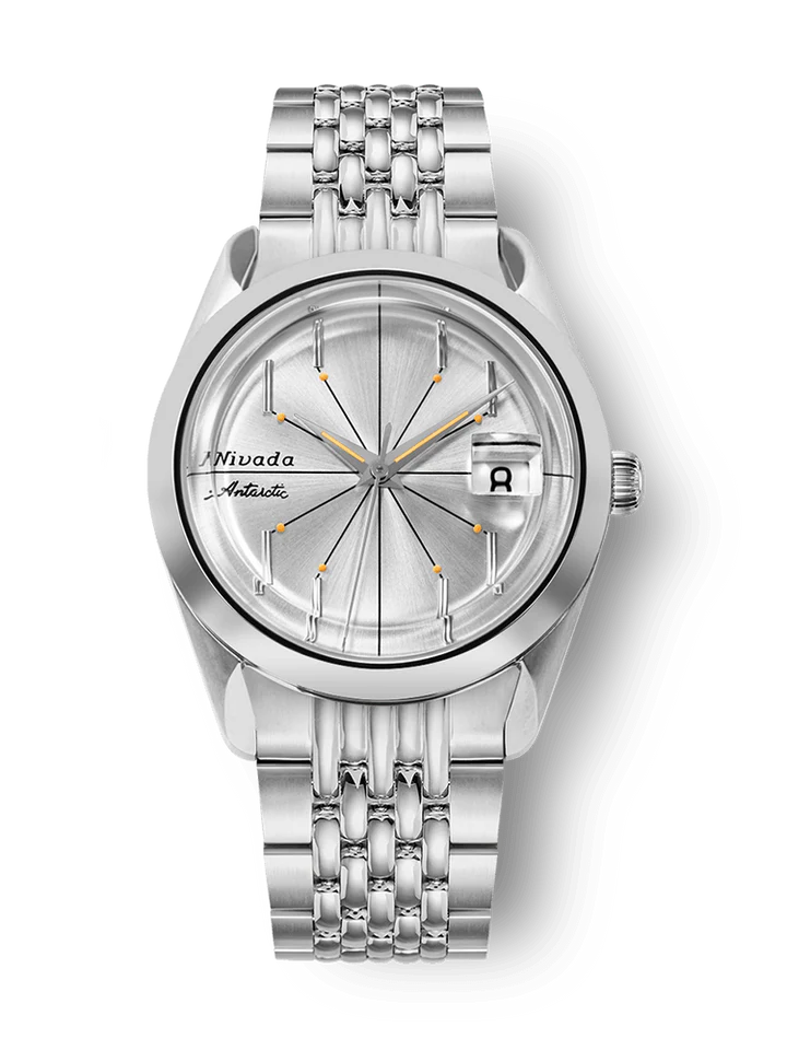 Antarctic Spider 38 Date, Silver Dial