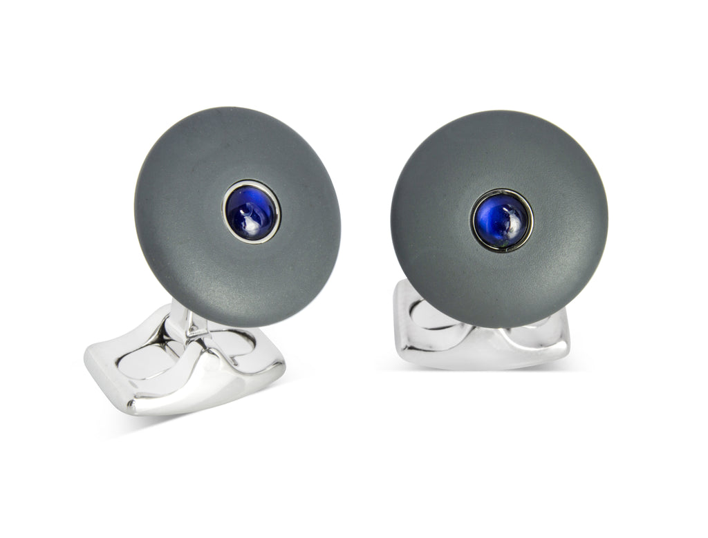 Round Grey Cufflinks from the 'Brights'