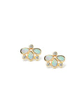 14 Karat Bezel Bouquet Firefly Studs
