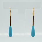 14 Karat Gold & Turquoise Drop Earrings