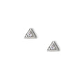 Silver Aztec Cléo Triangle Studs