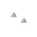 Silver Aztec Cléo Triangle Studs