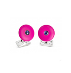 Round Pink Cufflinks from the 'Brights'