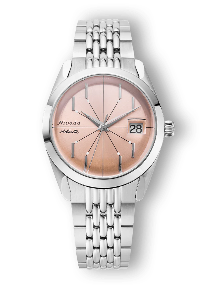 Antarctic Spider 38 Date, Salmon Dial