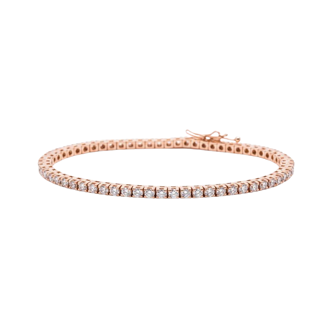 14 Karat White Gold Diamond Tennis Bracelet (3 points each)