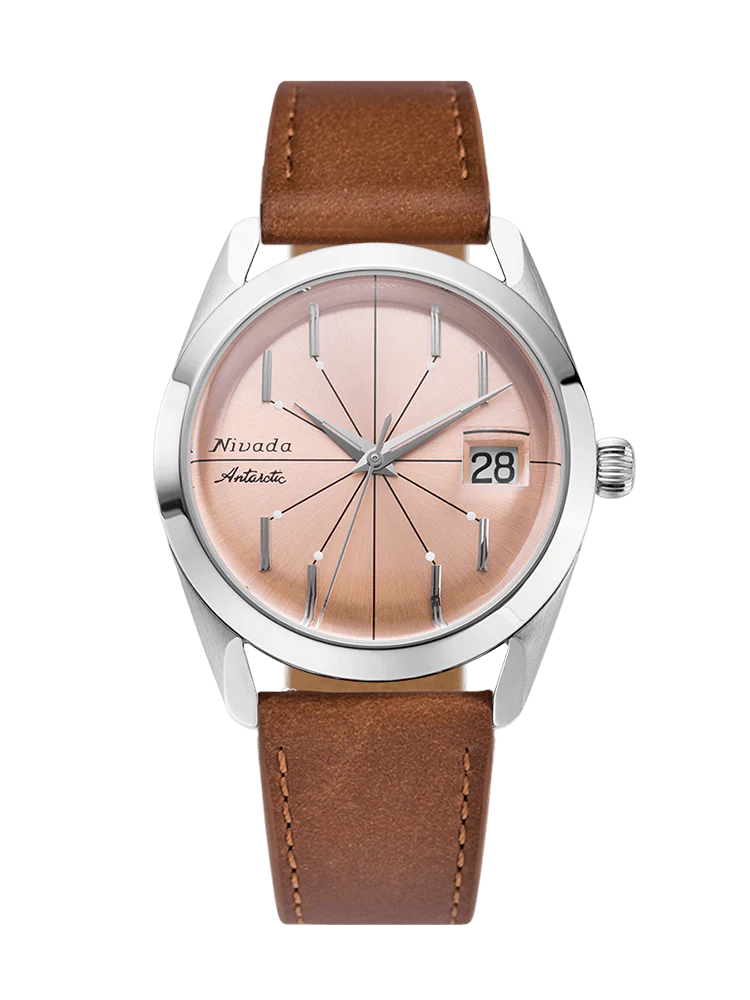 Antarctic Spider 38 Date, Salmon Dial