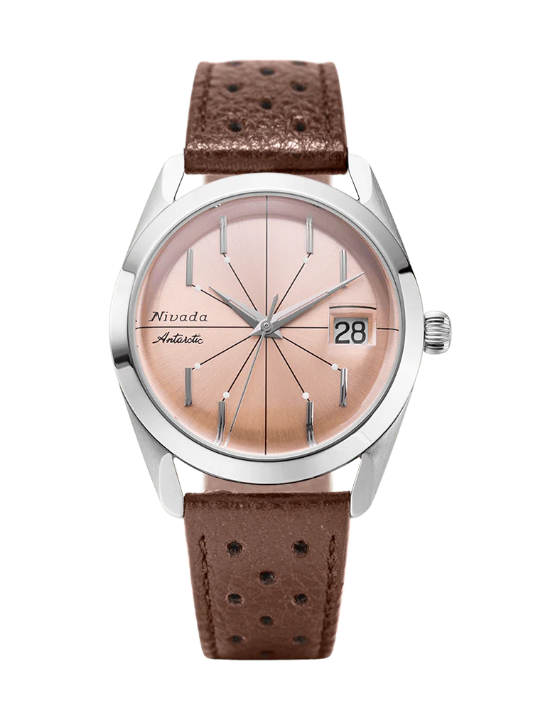 Antarctic Spider 38 Date, Salmon Dial