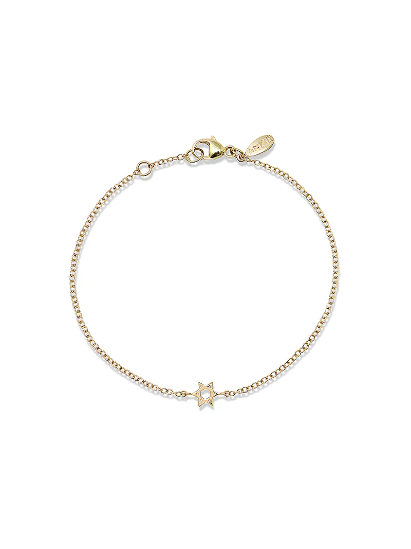 14 Karat Love Letter Star of David Bracelet