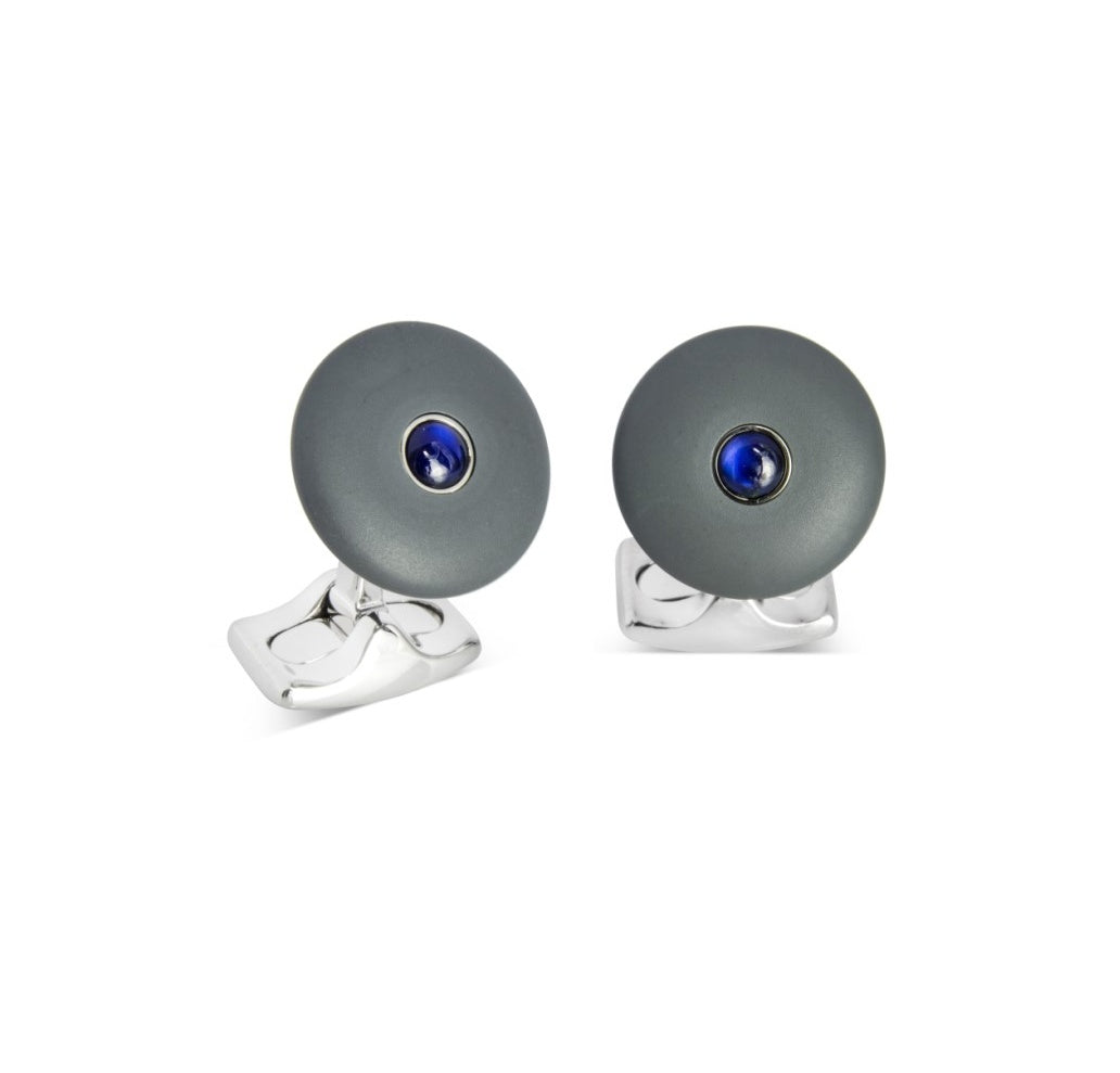 Round Grey Cufflinks from the 'Brights'