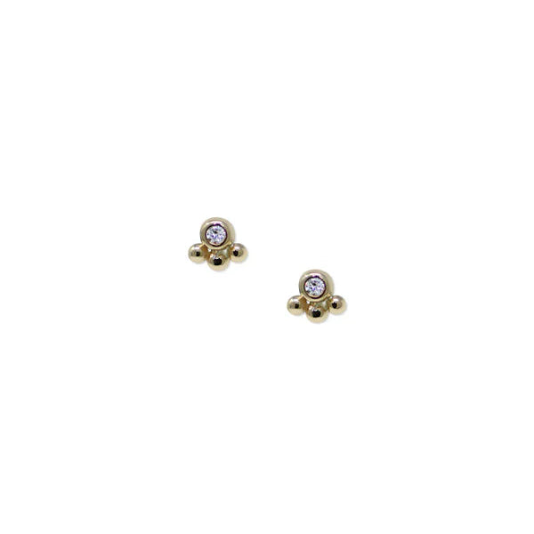 14 Karat Mel Soldera Phanie Diamond Stud