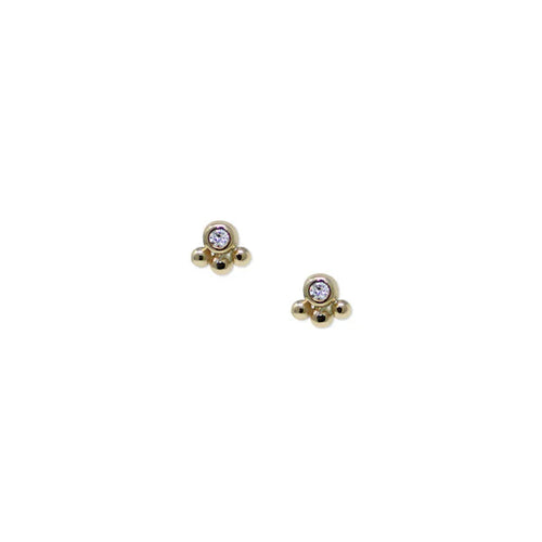 14 Karat Mel Soldera Phanie Diamond Stud