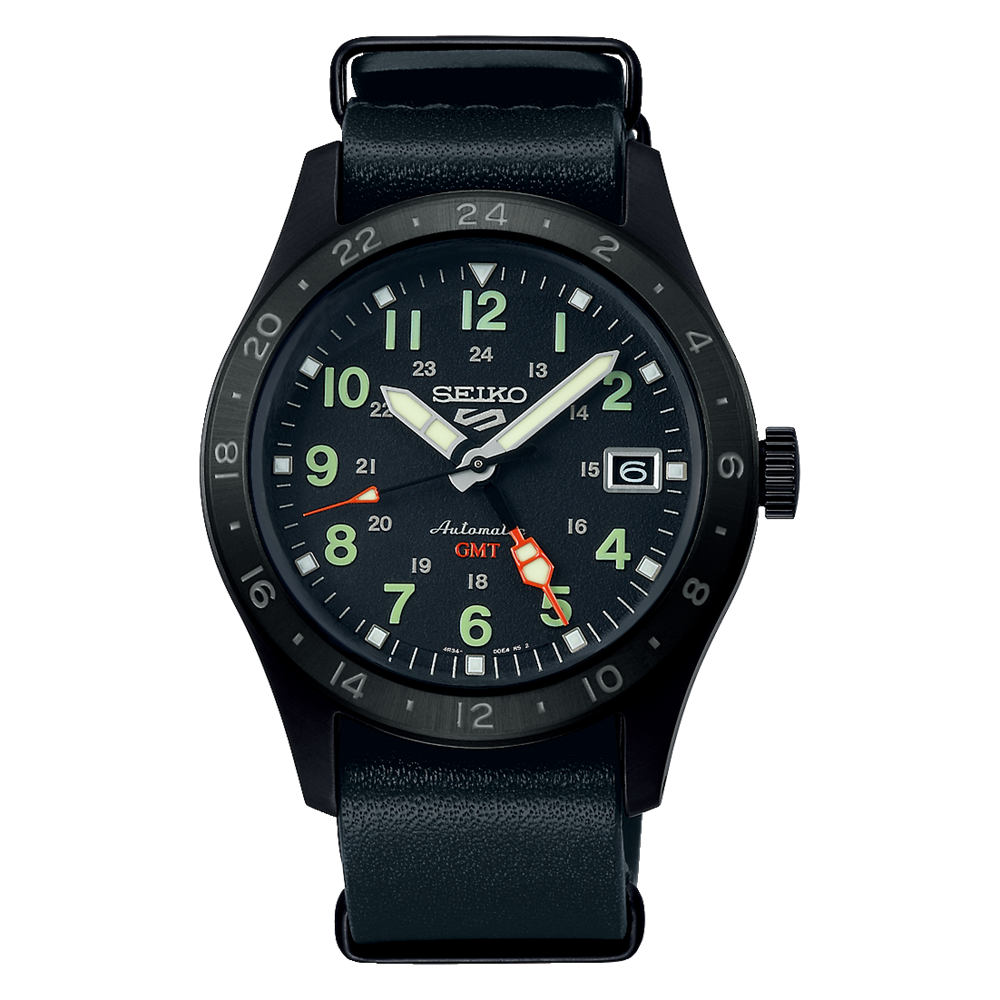 Seiko 5 GMT Land, Black