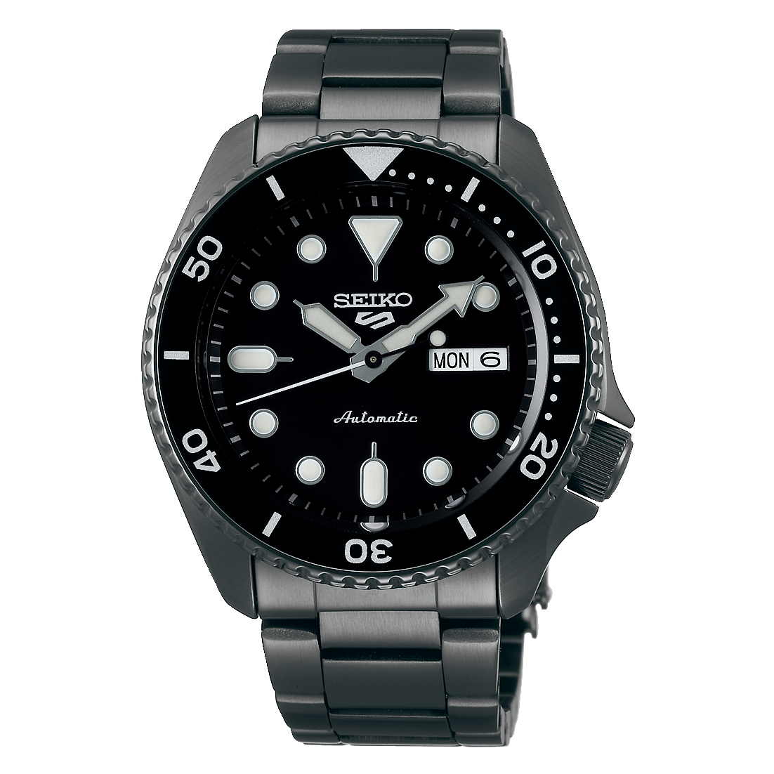 Seiko 5 Sport Black Dial PVD Bracelet