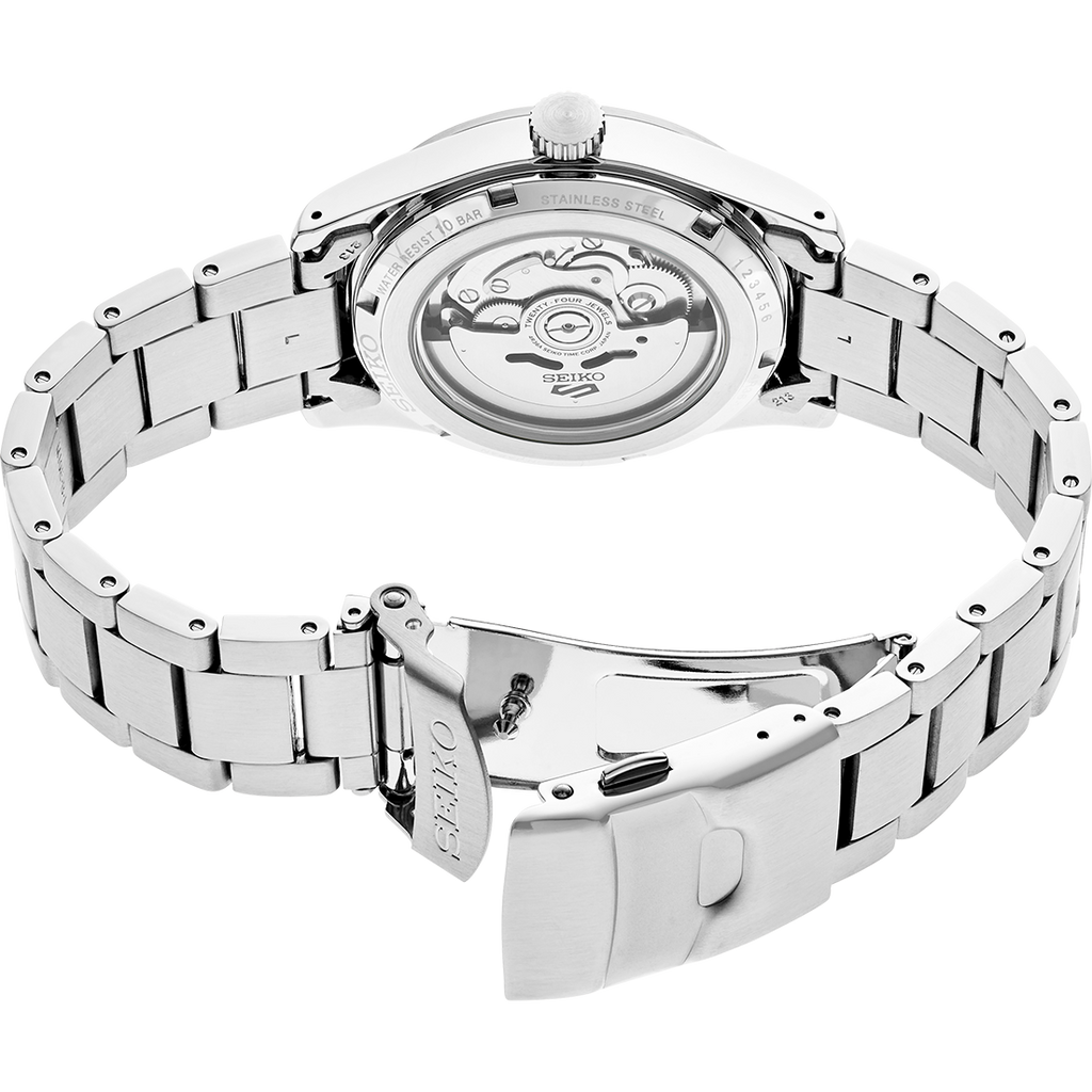 Seiko 5 Sport Black Dial SS Bracelet