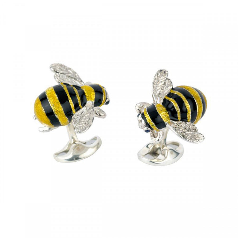 Silver Bumble Bee Cufflinks